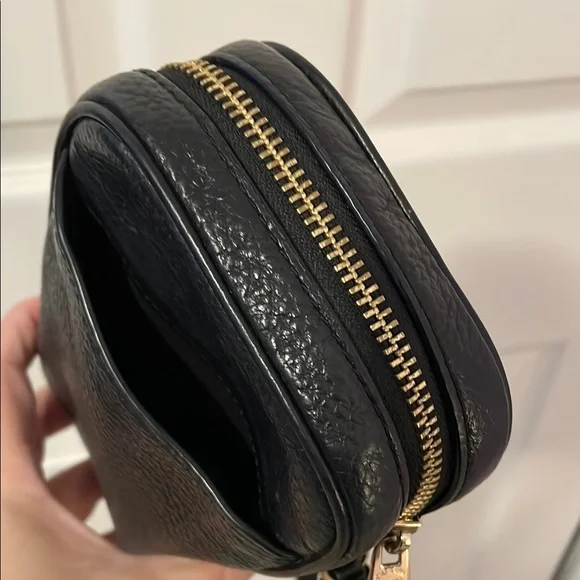 Coach Black Leather Small Handbag with Signature Gold Hardware - Picture 5 of 6